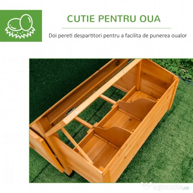 PawHut Cotet Gaini de Gradina – Lemn Impermeabil 150×100×96,5 cm