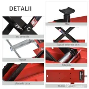 Durhand suport universal de ridicare motociclete, rosu