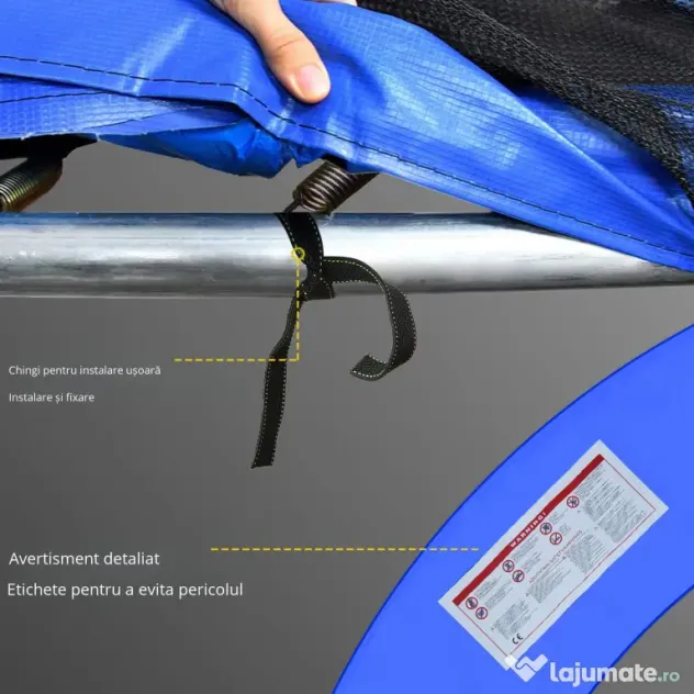 Outsunny Husa Protectie Trambulina – Ø305 cm, Albastru