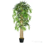 Outsunny Bambus Artificial cu Ghiveci pentru Interior și Exterior, Φ18x150cm