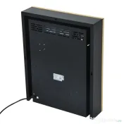 HOMCOM Șemineu Electric Încorporabil sau de Podea 2000W din Plastic și Metal, Auriu, 48x19x59cm 