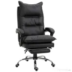 Vinsetto Fotoliu Birou Negru – Rabatabil, Suport Picioare & Ergonomic