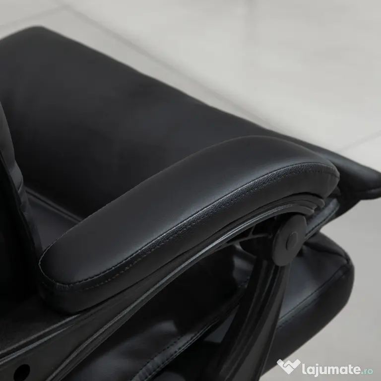 Vinsetto Fotoliu Birou Negru – Rabatabil, Suport Picioare & Ergonomic