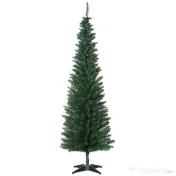 HOMCOM Brad de Craciun Artificial 180cm con 390 Ramuri Dese, Verde