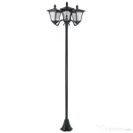 Outsunny Felinar Gradina 182,5 cm – LED cu Energie Solara, Negru