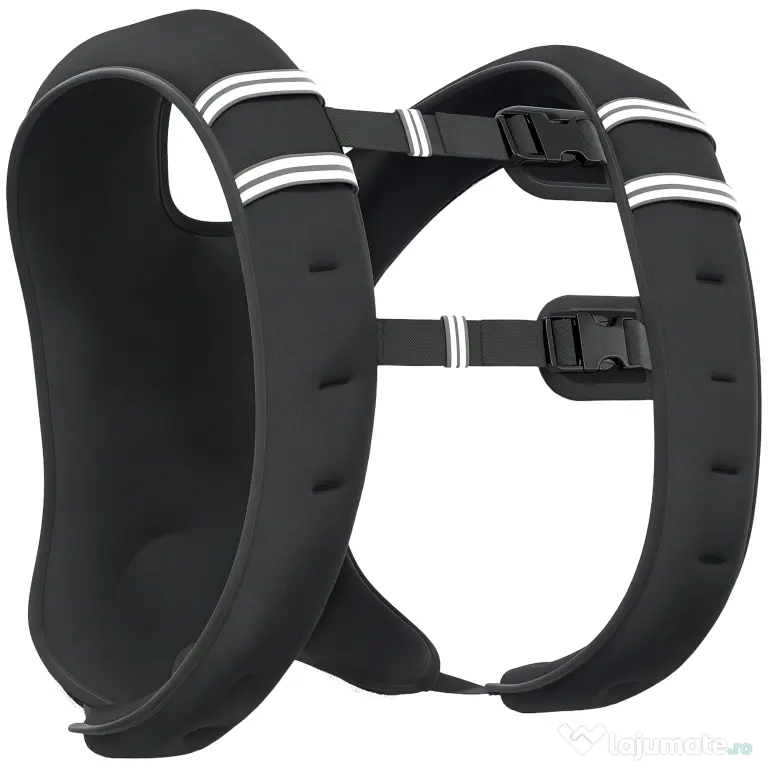 Soozier Vestă cu Greutate Respirabilă de 5 kg cu Buzunar de Depozitare și Bretele de Umăr, Vestă cu Greutate, 40x35 cm, Negru