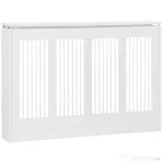 HOMCOM Capac pentru radiator modern din MDF si otel, 120x18x84cm, alb