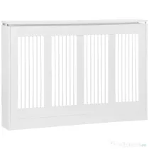 HOMCOM Capac pentru radiator modern din MDF si otel, 120x18x84cm, alb