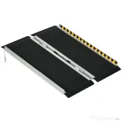 Homcom Rampa Aluminiu Pliabila 91×73 cm – Antiderapanta, 272 kg