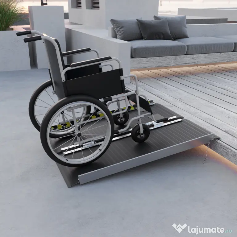 Homcom Rampa Aluminiu Pliabila 91×73 cm – Antiderapanta, 272 kg