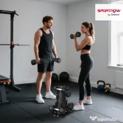 SPORTNOW Set Gantere Hexagonale cu Suport pentru Economisirea Spațiului, de la 2 kg la 10 kg, Negru 
