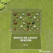 PawHut Coteț pentru găini de exterior cu acoperiș și încuietori, din oțel zincat, 4x3x2 m, argintiu 