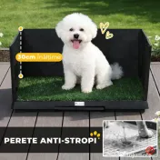 PawHut Toaletă pentru câini cu tavă detașabilă, 75 x 51 x 36,5 cm 