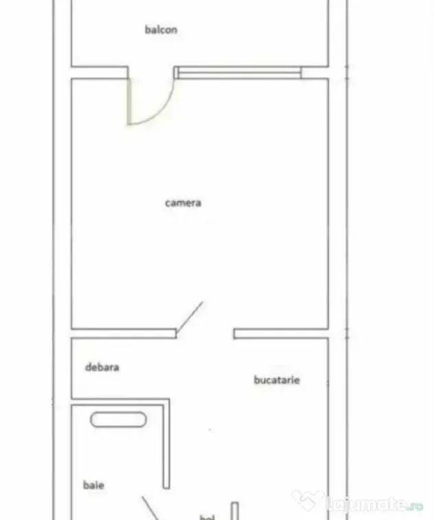Apartament cu 1 cameră în Tudor