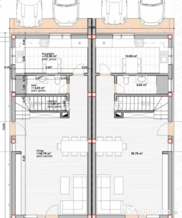 DUPLEX 4 CAM, SU 120 MP, 2 BALCOANE IN DEZMIR