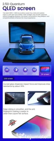 Navigatie 2K noua 8g Ram x 128Gb,Android 16 ecran QLED 9.5 Mercedes W204(07-10) 