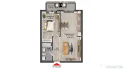 Apartament intabulat de 2 camere cu balcon boxa in zona Pict 