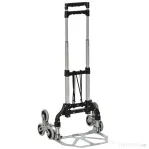 Durhand Carucior pentru Pachete Pliabil in Aluminiu cu 6 Roti pentru Scari Incarcare Max 70kg
