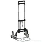 Durhand Carucior pentru Pachete Pliabil in Aluminiu cu 6 Roti pentru Scari Incarcare Max 70kg 