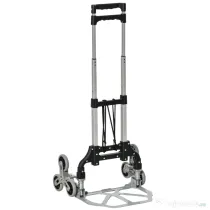 Durhand Carucior pentru Pachete Pliabil in Aluminiu cu 6 Roti pentru Scari Incarcare Max 70kg
