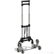 Durhand Carucior pentru Pachete Pliabil in Aluminiu cu 6 Roti pentru Scari Incarcare Max 70kg 
