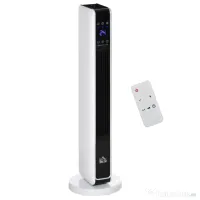 HOMCOM Încălzitor electric oscilant 1100/2200 W PTC — telecomandă, temporizator 8h 