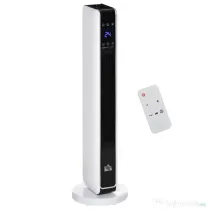 HOMCOM Încălzitor electric oscilant 1100/2200 W PTC — telecomandă, temporizator 8h