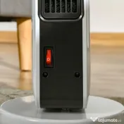 HOMCOM Încălzitor electric oscilant 1100/2200 W PTC — telecomandă, temporizator 8h 