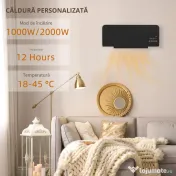 Homcom Aeroterma Perete Oscilanta – Timer 12h & 2 Moduri incalzire 