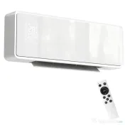 HOMCOM Aerotermă Electrică din Ceramică 2000W de Perete cu 3 Moduri, Temperatura Reglabilă, Timer, Telecomandă, Blocare pentru Copii, Alb