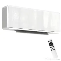 HOMCOM Aerotermă Electrică din Ceramică 2000W de Perete cu 3 Moduri, Temperatura Reglabilă, Timer, Telecomandă, Blocare pentru Copii, Alb