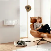 HOMCOM Aerotermă Electrică din Ceramică 2000W de Perete cu 3 Moduri, Temperatura Reglabilă, Timer, Telecomandă, Blocare pentru Copii, Alb