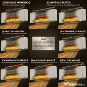 HOMCOM Aerotermă Electrică din Ceramică 2000W de Perete cu 3 Moduri, Temperatura Reglabilă, Timer, Telecomandă, Blocare pentru Copii, Alb