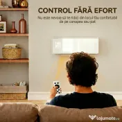 HOMCOM Aerotermă Electrică din Ceramică 2000W de Perete cu 3 Moduri, Temperatura Reglabilă, Timer, Telecomandă, Blocare pentru Copii, Alb