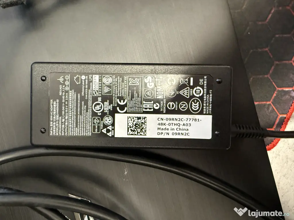 Încărcător laptop Dell original 65W, 19.5V, 3.34A, , mufa 4.5mm4.5mm x 3.0mm