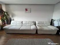 Set 2 canapele din piele naturală Mobexpert -stare impecabila