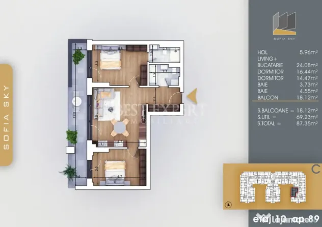 Apartament 3 camere spatios -Finalizat/Mutare Rapida