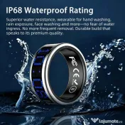 Inel Inteligent Smart Ring cu Monitorizare Avansata, Puls, Pasi, Somn Afisaj LED