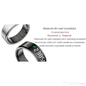 Inel Inteligent Smart Ring cu Monitorizare Avansata, Puls, Pasi, Somn Afisaj LED