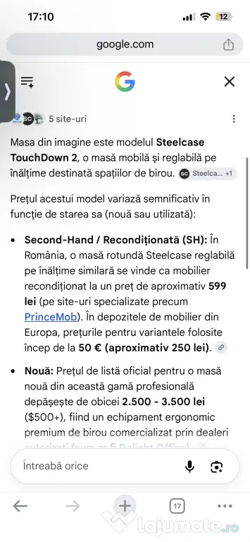 Mese din lemn și metal noi