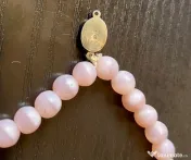 Set Vintage Argint Colier și Cercei Klips Mărgele Opalescente ochi de pisică 