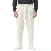 Pantaloni bărbați bej ușor slim cu șnur lung 