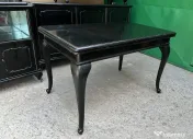 Masa Vintage Extensibil din Lemn; Masa Stil Rococo cu blat 120x80 cm