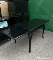 Masa Vintage Extensibil din Lemn; Masa Stil Rococo cu blat 120x80 cm