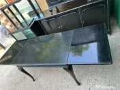 Masa Vintage Extensibil din Lemn; Masa Stil Rococo cu blat 120x80 cm
