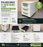 Stoc 100 buc Rollbox Profesional pe rotile cu 4 sertare metalice; Casetiera 