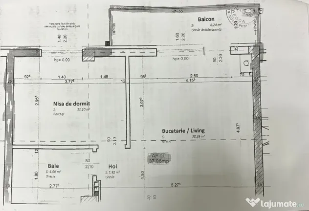 Apartament 2 camere , 38 mp ,zona Teilor ,Floresti