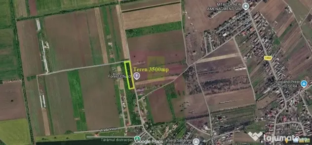Teren 3500 mp, intravilan, pretabil case, Săbăreni - Sabareni (Giurgiu)