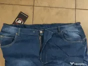 Pantaloni blugi moto Alpha Head, noi, cu protectii solduri si genunchi, marimea 44 