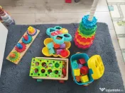 Set jucarii bebe puzzel lemn plastic puzzel rotativ spirala, bebe valiza 